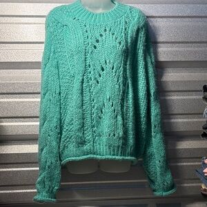 Topshop Aqua Knit Sweater